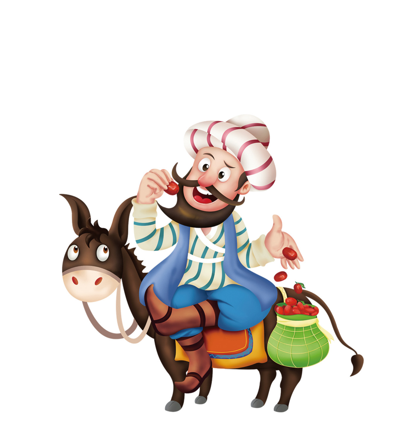 德润新疆枣食品插画创作